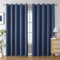 ChrisDowa Blackout Curtains 70 inches Wide for Bedroom - 2 Panels Set Extra Wide Grommet Thermal Insulated Room Darkening Curtains for Living Room (Stone Blue, 70 x 84 Inch)-Ruum Studio Home