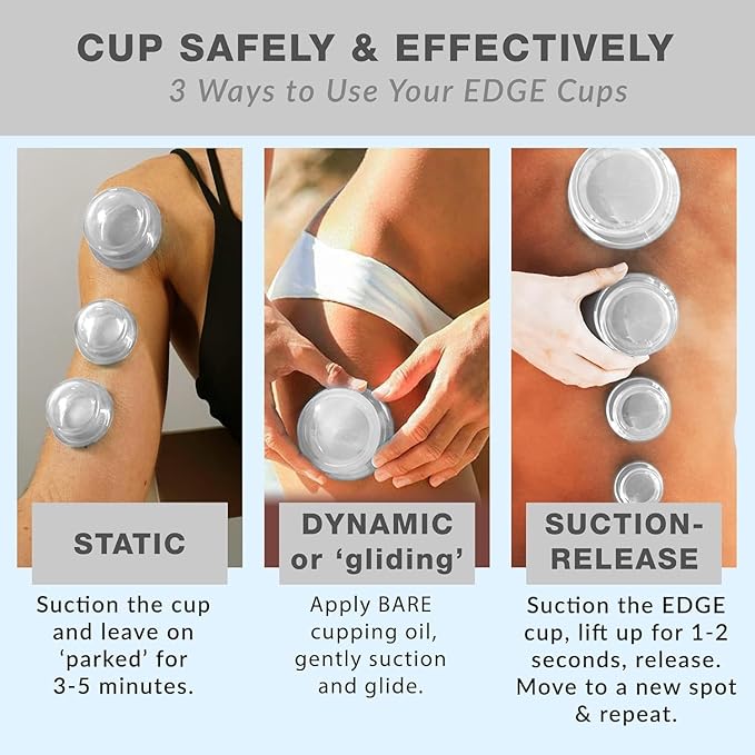 Silicone Cupping Therapy Set Professional Massage Cupping Cups for Cupping Therapy - 8 Cup Kit for Massage, Myofascial Release, Cellulite Reduction - Pack of 2 (Lure Clear)-Ruum Studio Home
