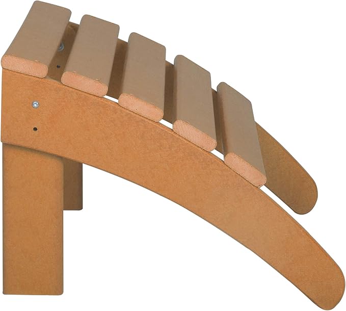 WestinTrends Outdoor Ottoman, Patio Adirondack Ottoman Foot Rest, All Weather Poly Lumber Folding Foot Stool for Adirondack Chair, Widely Used for Outside Porch Pool Lawn Backyard, Orange-Ruum Studio Home