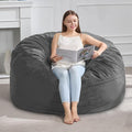 Hobestluk 4FT Bean Bag Chair Giant Bean Bag Chairs for Adults Large Bean Chairs with Removable Cover, Beanbag Chair with Filler, Adult Bean Bag Chairs for Living Room, Bedroom-Ruum Studio Home