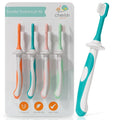 Cherish Baby Care Toddler Toothbrushes 1-2 Years (4-Pack) - BPA-Free & Safety-Tested Kids Toothbrush Kit, Designed by a Pediatric Dentist, Soft-Grip Toothbrush for Kids, My First Toothbrush Set-Ruum Studio Home