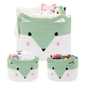 Large Baby Basket Toy Storage 3 Pack, (20"x13.8") Woven Baby Laundry Basket, Stuffed Animal Storage.-Ruum Studio Home