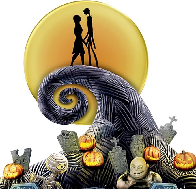 Tim Burton's The Nightmare Before Christmas Rotating Musical Carousel Sculpture: Lights Up-Ruum Studio Home