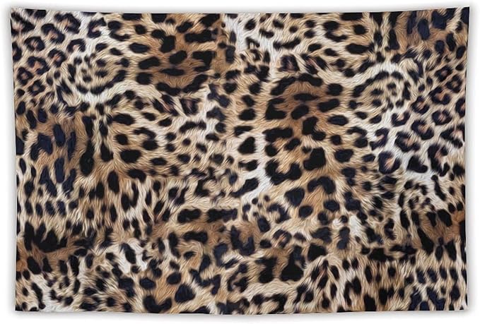 HZOHNAGO Leopard Print Tapestry Nature Wildlife Vintage Cheetah Fur Spot Animal Skin Wild Animals Spots Printed Wall Tapestry Painting Wall Hanging for Bedroom Living Room Dorm 90" W x 60" H-Ruum Studio Home