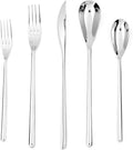 FORTESSA Dragonfly 18/10 Stainless Steel Flatware, 20 Piece Place Setting With Table Knives, Forks and Spoons (Service For 4), Dishwasher Safe, Polished-Ruum Studio Home
