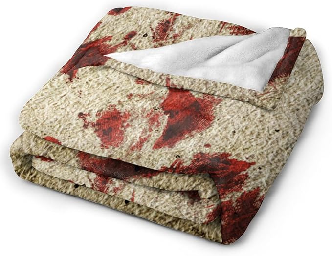 HGOD DESIGNS Bloody Hand Flannel Fleece Bed Blanket Throw Blanket Lightweight Cozy Plush Blanket for Bedroom Living Rooms Sofa Couch 40"x50"-Ruum Studio Home