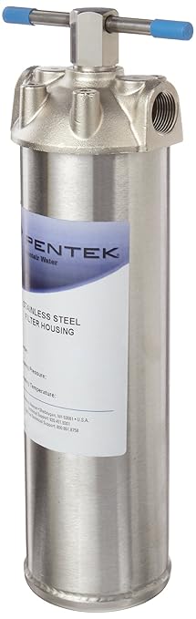 Pentair Pentek ST-1 Filter Housing, 10" Stainless Steel Filter Housing, 3/4" NPT-Ruum Studio Home