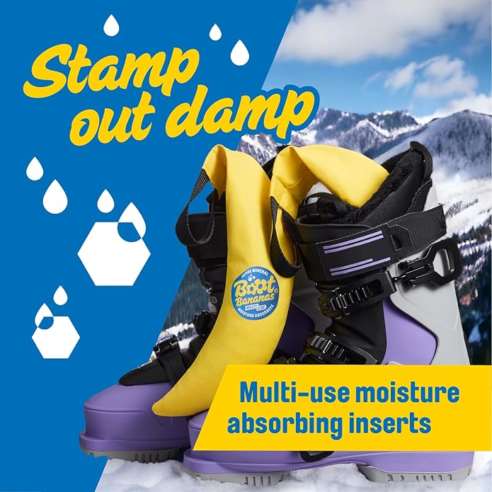 Boot Bananas Shoe Moisture Absorber | Long-Lasting, Reusable Sports Shoe Drying Inserts Without Heat or Electricity | Eco-Conscious | Drys Footwear in 4 to 6 Hours | 1 Pair-Ruum Studio Home