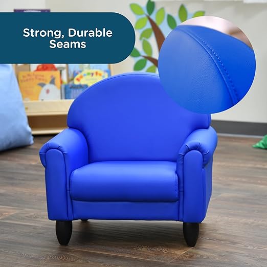 Children's Factory As We Grow Toddler Chair, Flexible Seating for Daycare or Preschool, Kids Reading Couch, Playroom Furniture, Blue-Ruum Studio Home