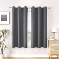 ChrisDowa Small Window Curtains 40 inches Long for Bedroom - Grommet Short Thermal Insulated Room Darkening Curtains for Kitchen (2 Panels, Grey, 29 x 40 Inch)-Ruum Studio Home