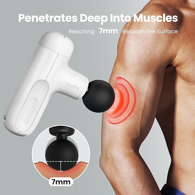 Super Mini Massage Gun Deep Tissue for Athletes, Small Travel Massage Gun, Handheld Portable Muscle Massager for Full Body Pain Relief, 2025 Gifts for Man&Women-Ruum Studio Home