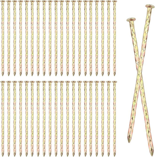 100 PCS 6 Inch Spiral Metal Galvanized Landscape Spikes, Galvanized Non-Rust Metal Garden Stakes, Garden Nails for Artificial Turf, Weed Barrier, Tent, Carpentry and More, by GENHAKON.-Ruum Studio Home