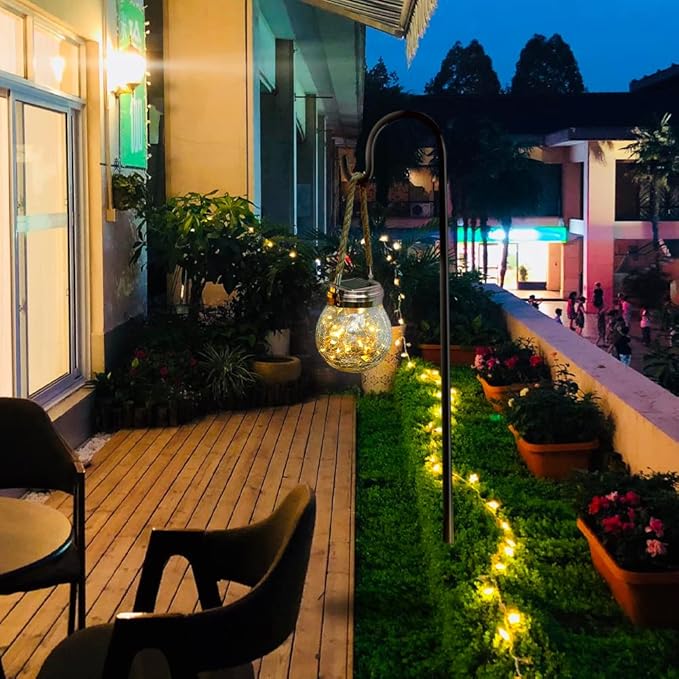 Shepherd Hooks Outdoor 48 Inches for Lanterns Heavy Duty Shepherd Stand Plant Hanger Yard Hooks for Solar Lights,Bird Feeder,Wedding,Mason Jar,Planter Pot,Adjustable Height-Ruum Studio Home