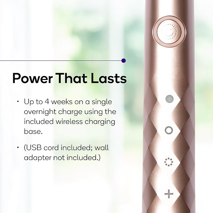 Burst Original Sonic Electric Toothbrush for Adults (Rose Gold) | Soft Bristle Clean Deep, Stain & Plaque Removal | 3 Modes: Teeth Whitening, Sensitive & Massage-Ruum Studio Home