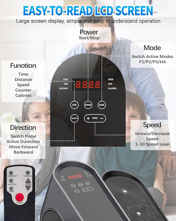 Under Desk Elliptical Machine, Electric Ellipse Leg Exerciser as Seen on Tv for Seniors with 10 Adjustable,Pedal Exerciser,Exercise Equipment for Home-Ruum Studio Home