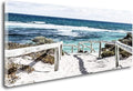 DZL Art S74250 Rottnest Island Beach Seascape Painting Sea Nature Pictures Wall Art Canvas Prints Painting Ready to Hang for Living Room Bedroom Decor Office Wall Decor Home Decoration-Ruum Studio Home