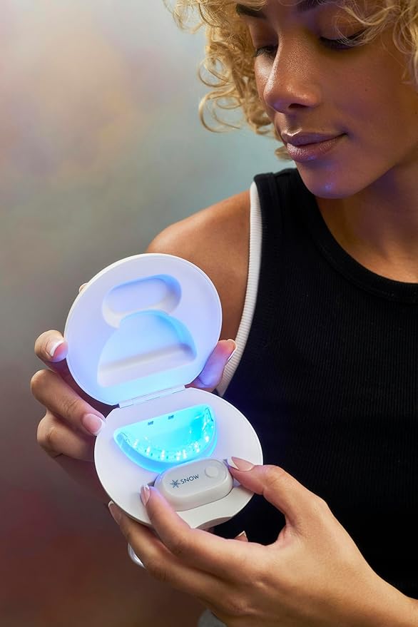 Snow Teeth Whitening Kit - Snow Teeth Whitening Serum and LED Mouthpiece Whitener, Formulated with Hydroxyapatite, Good for 6 Months - Wireless Kit with 3 Wands-Ruum Studio Home