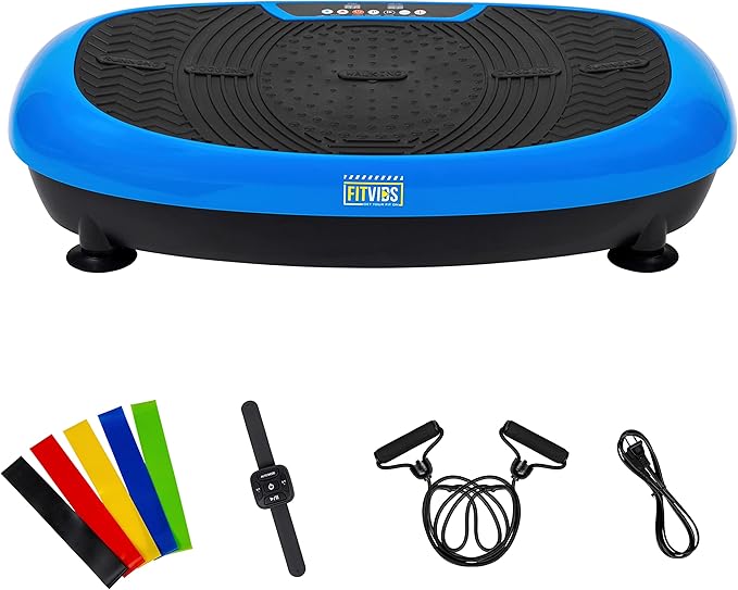 Vibration Plate Exercise Machine Workout Vibration Fitness Platform with Resistance Loops and Resistance Band, 2D, 3D or 4D-Ruum Studio Home