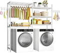 Ulif U6 Clothes Drying Rack, 5-Tier Over Washer and Dryer Laundry Room Storage and Organizer, Heavy-Duty Space Saver, 65.3" W x 13.4" D x 77.5" H, White-Ruum Studio Home