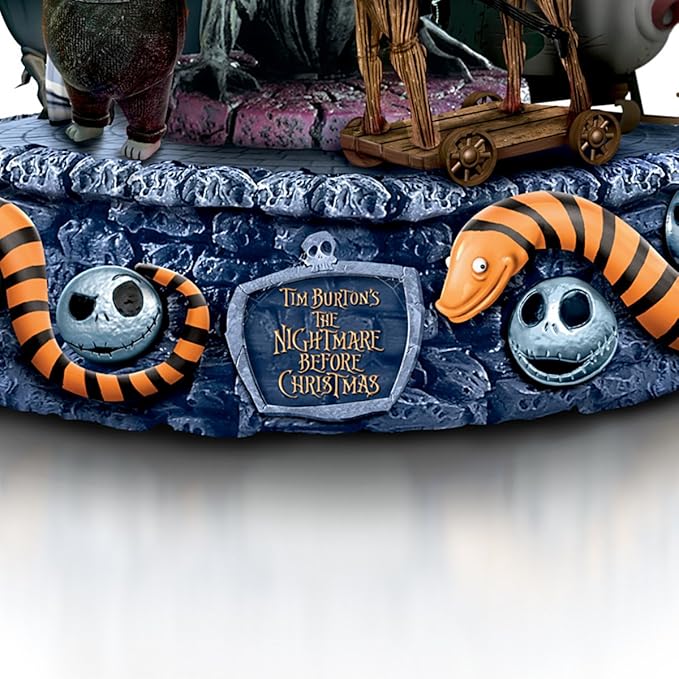 Tim Burton's The Nightmare Before Christmas Rotating Musical Carousel Sculpture: Lights Up-Ruum Studio Home