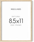 HAUS AND HUES Beige Oak Wood 8.5x11 Picture Frame - Modern Wood Wall Art Display - Lightweight 12x16 Frame for Certificates, Art Prints, Photos, Posters - Ready-to-Hang Vertically & Horizontally-Ruum Studio Home