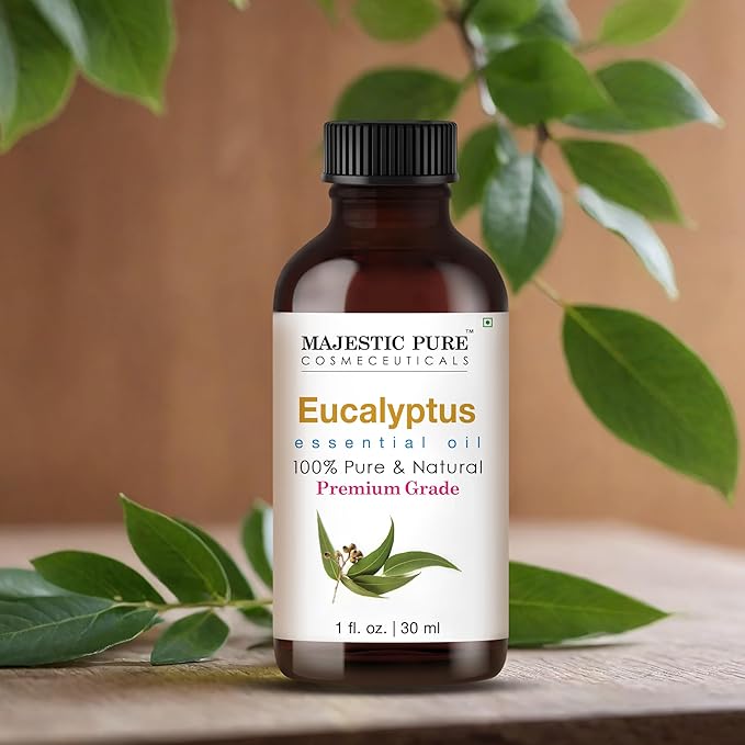 Majestic Pure Eucalyptus Essential Oil with Glass Dropper - 1 Fl Oz - 100% Pure and Natural Eucalyptus Oil - Premium Grade Essential Oils for Diffuser, Aromatherapy, Soap and Candle Making-Ruum Studio Home
