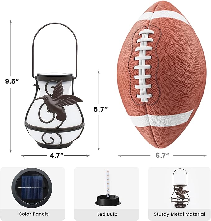 2 Pack Solar Lanterns for Outside Hanging,Solar Garden Lights Outdoor Waterproof with Flickering Flame,Led Lantern for Patio Yard Camping Halloween Decorations,Gardening Gifts for Mom-Ruum Studio Home