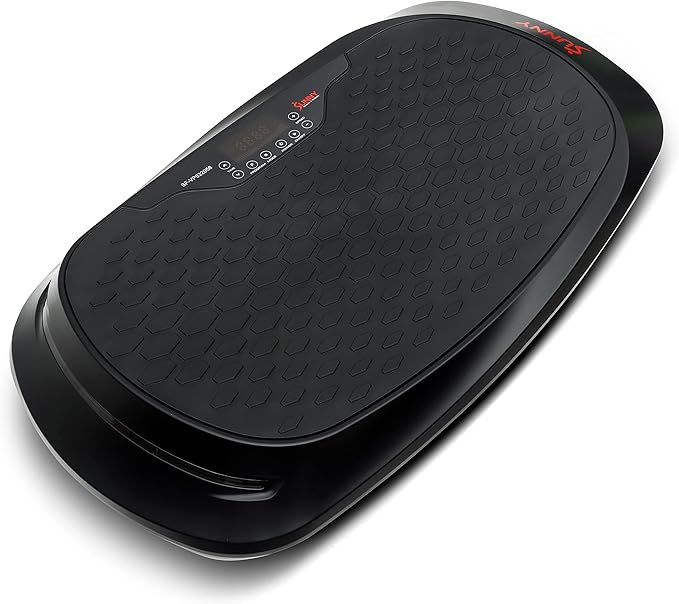 Sunny Health & Fitness Vibration Plate Exercise Machine, Full Body Vibrate Platform for Lymphatic Drainage with Multiple Speeds and Modes, Vibrating Plate Machine for Tension Relief & Weight Loss-Ruum Studio Home