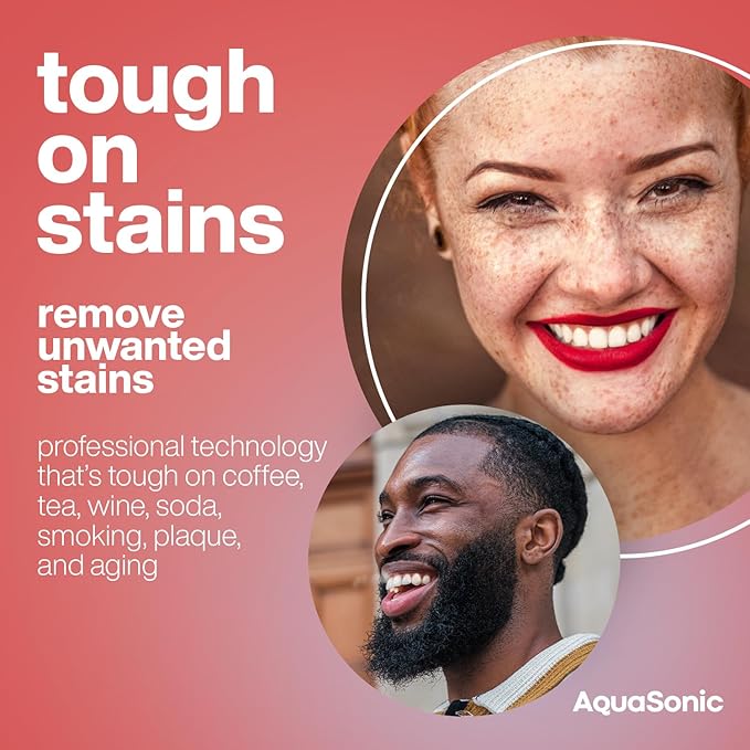 AquaSonic Professional Teeth Whitening Strips - Enamel Safe Teeth Whitening with Hydrogen Peroxide - Easy to Use, Non-Slip, Affordable & Effective (Watermelon)-Ruum Studio Home