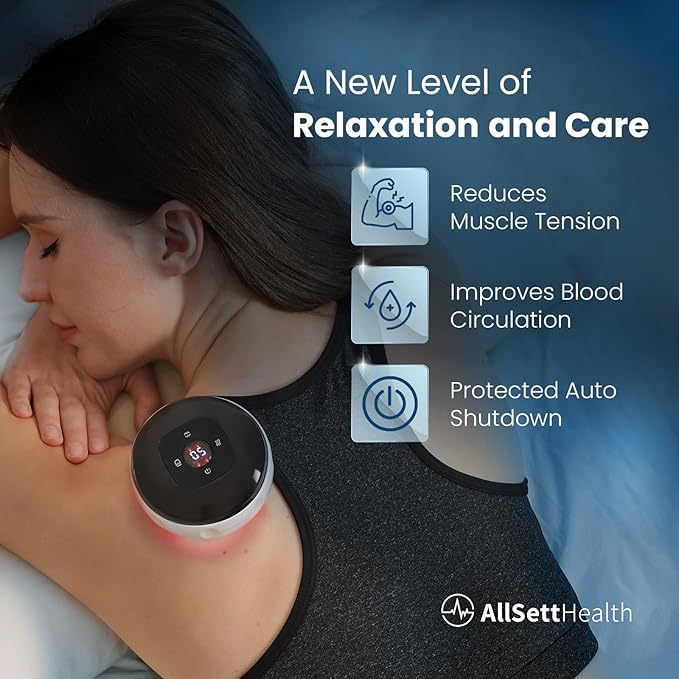 Electric Cupping Kit for Massage Therapy with Red Light - 5-in-1 Cupping Set, Includes 3 Smart Cups and Remote - Massager Device & Cupping Therapy Set for Back Muscle Soreness & Cellulite Reduction-Ruum Studio Home