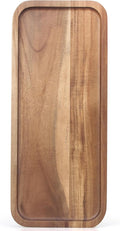 Wooden Serving Platters Acacia Long Charcuterie Boards Rectangle Wood Tray Home Decor Serving Cheese Board Appetizer Snack Plates Kitchen Dinner Platter for Food Dish Rectangular Cake Dessert Trays-Ruum Studio Home