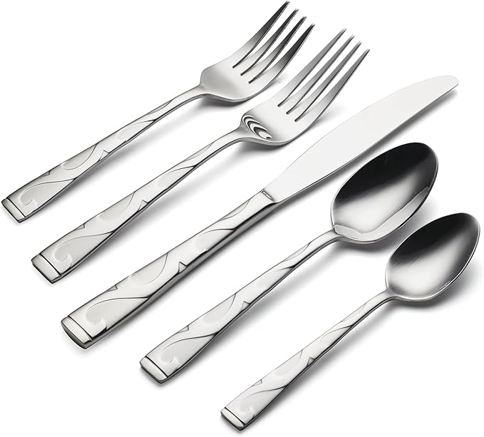 Oneida Tuscany 20-Piece Flatware Set, Service for 4, Silver-Ruum Studio Home