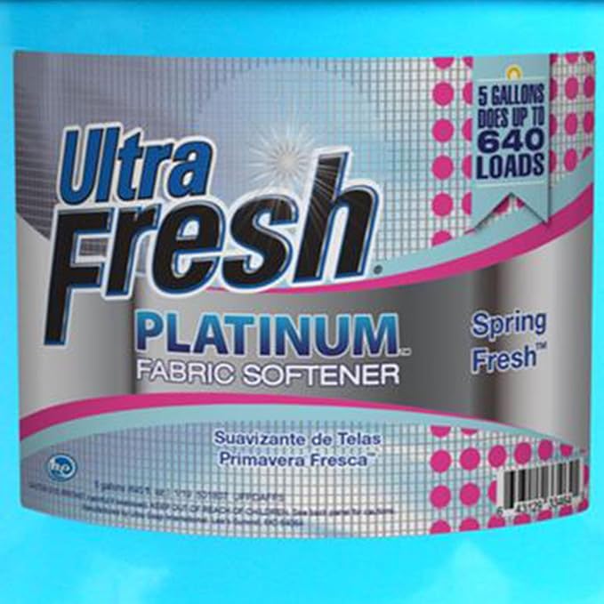 Ultra Fresh 5 Gallon Platinum Fabric Softener for All Machine Types, Liquid Laundry Softener, Up to 640 Loads, Fragrance & Dye Free-Ruum Studio Home
