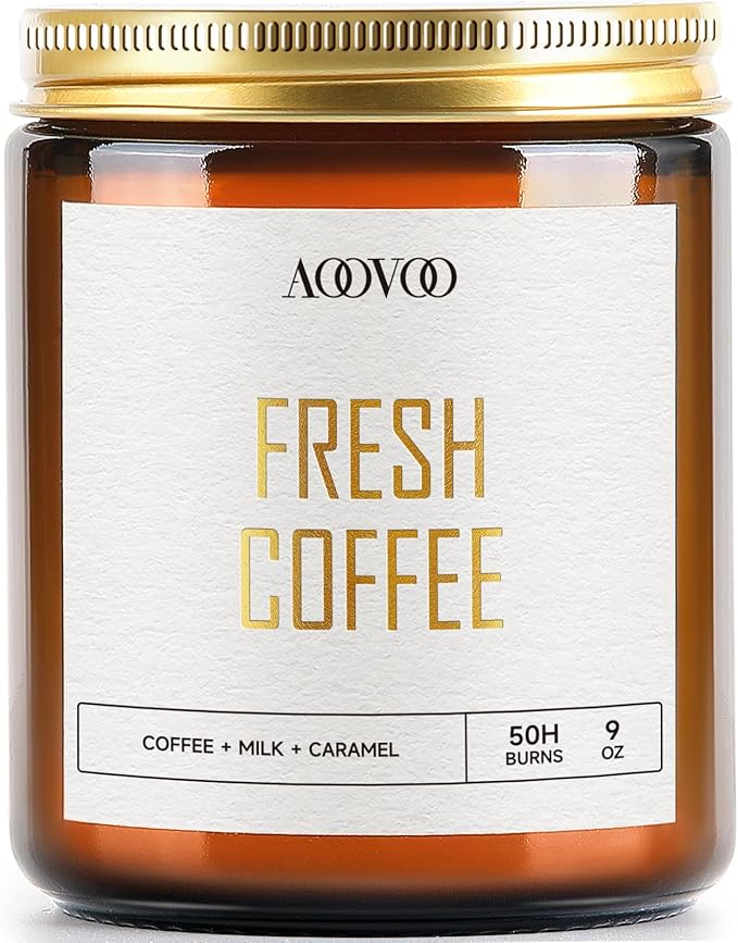 AOOVOO Fresh Coffee Candles - 9 oz Scented Candles, Aromatherapy Candle, Soy Candle for Home Scented-Ruum Studio Home