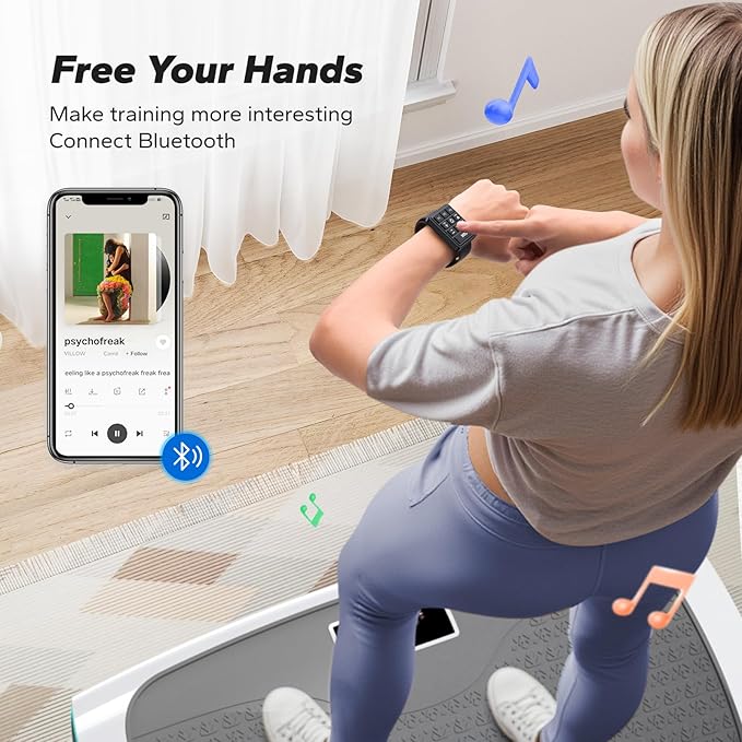 MERACH Vibration Plate Exercise Machine, 3D & 4D Vibration Plate with 2 Tension Ropes LED Display, Whole Body Vibration Platform for Women Men, Exercise Equipment for Home-Ruum Studio Home