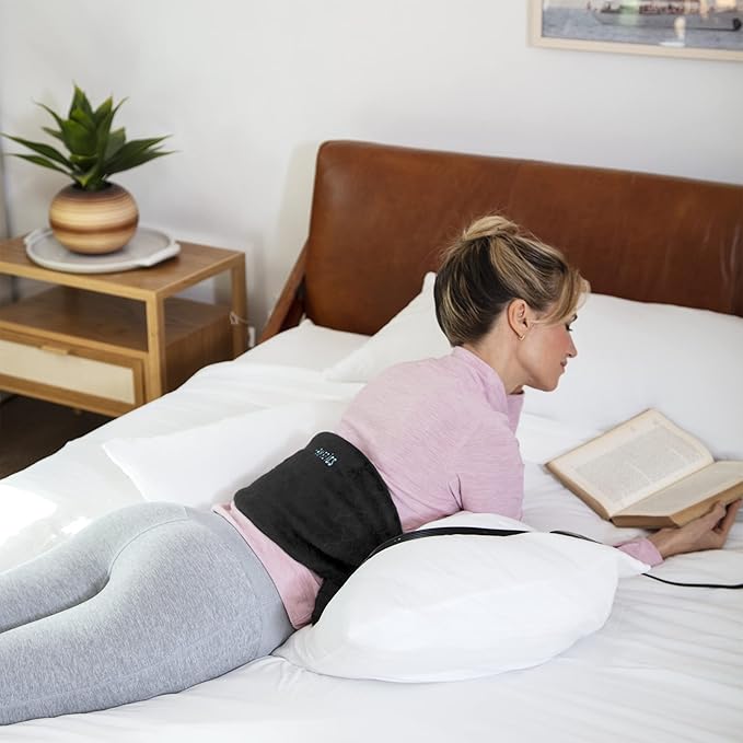 Homedics Women’s Health Abdomen and Lower Back Integrated Gel Therapy Belt, 6 Heat Settings with 2-Hour Shutoff, Freezer-Friendly Cold Therapy, Unplug for On-The-Go Use-Ruum Studio Home