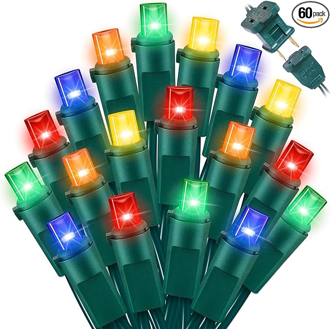 60 Count Multicolor- String Lights - LED Christmas Lights, Mini led Lights for Indoor Outdoor Home Holiday Party Wedding Independence Day Decoration-Ruum Studio Home