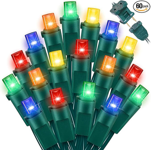 60 Count Multicolor- String Lights - LED Christmas Lights, Mini led Lights for Indoor Outdoor Home Holiday Party Wedding Independence Day Decoration-Ruum Studio Home