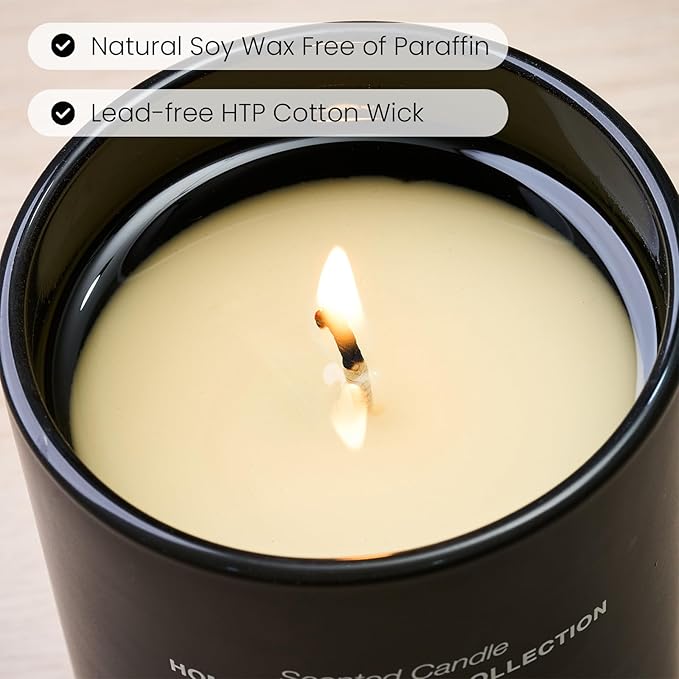 M&SENSE Natural Soy Candle| Oud Wood | 8.82 oz, 50H Burn | Minimalist Scented Candle for Relaxation, Gifting, Home Décor | for Bedroom, Office, Party Medium-Ruum Studio Home