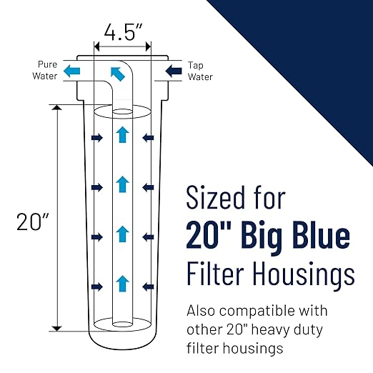 Pentair Pentek 150671 Big Black Filter Housing, 1" NPT #10 Whole House Heavy Duty Water Filter Housing with High-Flow Polypropylene (HFPP) Cap, 10 Inch, Black/Black-Ruum Studio Home