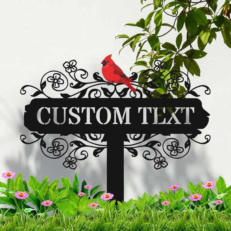 Personalized Metal Garden Signs, Custom Name Yard Stake Sign for House Outdoor Outside Decorative, Lawn Patio Decorations Gardening Enthusiasts Grandmothers Gift-Ruum Studio Home