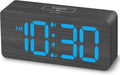uscce Wooden Digital Alarm Clocks for Bedrooms: Dimmable Dual Alarm Clock with Large Numbers for Bedside Desk - Loud Alarm for Heavy Sleepers with Volume Control - Wood Decor & Gifts-Ruum Studio Home