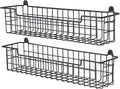 Spice Rack Organizer Wall Mount, Spice Organization Storage Shelf for Cabinet Door, 2 Packs Wall Spice Rack Saving Space for Kitchen, Black-Ruum Studio Home