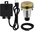 Garbage Disposal SinkTop Air Switch Kit with Stainless Steel Button, Champagne Gold-Ruum Studio Home