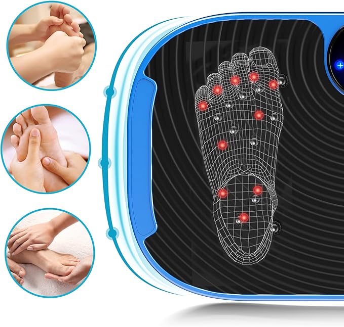 AXV Vibration Plate Exercise Machine Whole Body Workout Vibrate Fitness Platform Lymphatic Drainage Machine for Weight Loss Shaping Toning Wellness Home Gyms Workout-Ruum Studio Home