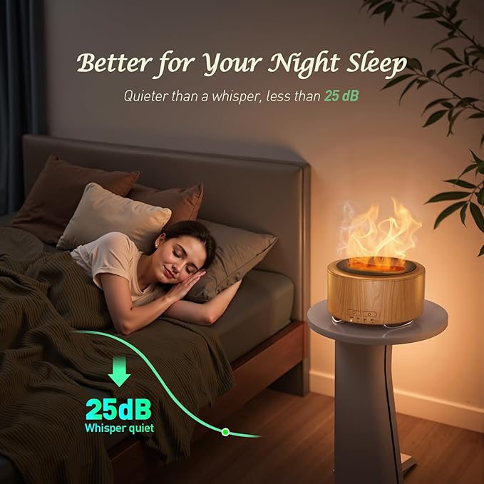 Essential Oil Diffuser for Home: 500ML Aroma Diffuser for Hotel Office Yoga Room - Humidifier with 9 Colors LED Night Light for Kids/Women Home Relaxation, Bright Yellow-Ruum Studio Home