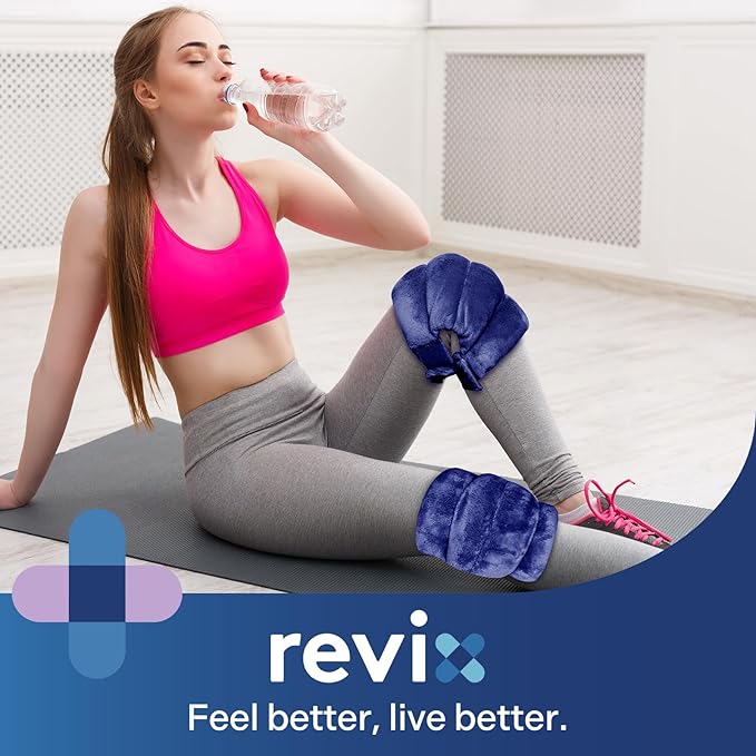 REVIX Microwavable Knee Heating Pad, Heated Wrap with Moist Heat for Elbow & Joint Support, Reusable Hot or Cold Compress for Women & Men-Ruum Studio Home