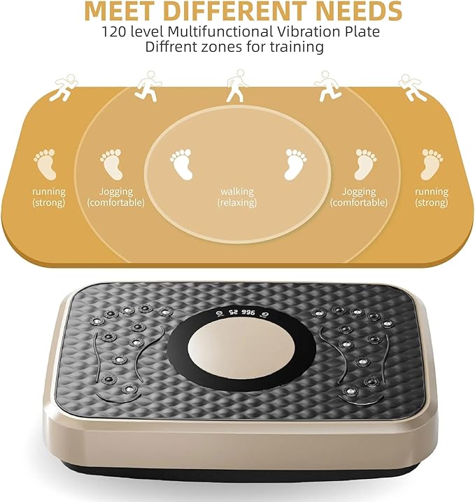 Vibration Plate Fitness Platform Whole Body Exercise Machine with 120 Speed Levels, Lymphatic Drainage, Fat Burning, and Weight Loss, Perfect for Women, Men, and Home Gym Exercise-Ruum Studio Home