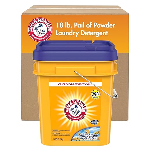 Arm & Hammer powder laundry detergent, crisp clean, 18 lb pail-Ruum Studio Home