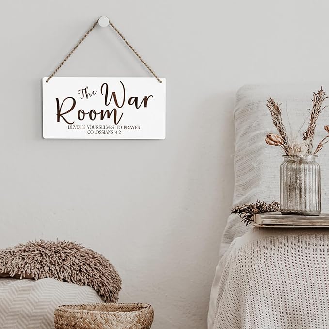 Rustic War Room Decor Christian Decor Bible Verse Wood Decor Sign Regalos Cristianos Para Mujer Scripture Printed Wood Sign Wall Art Religious Gifts Faith Based Gifts-Ruum Studio Home